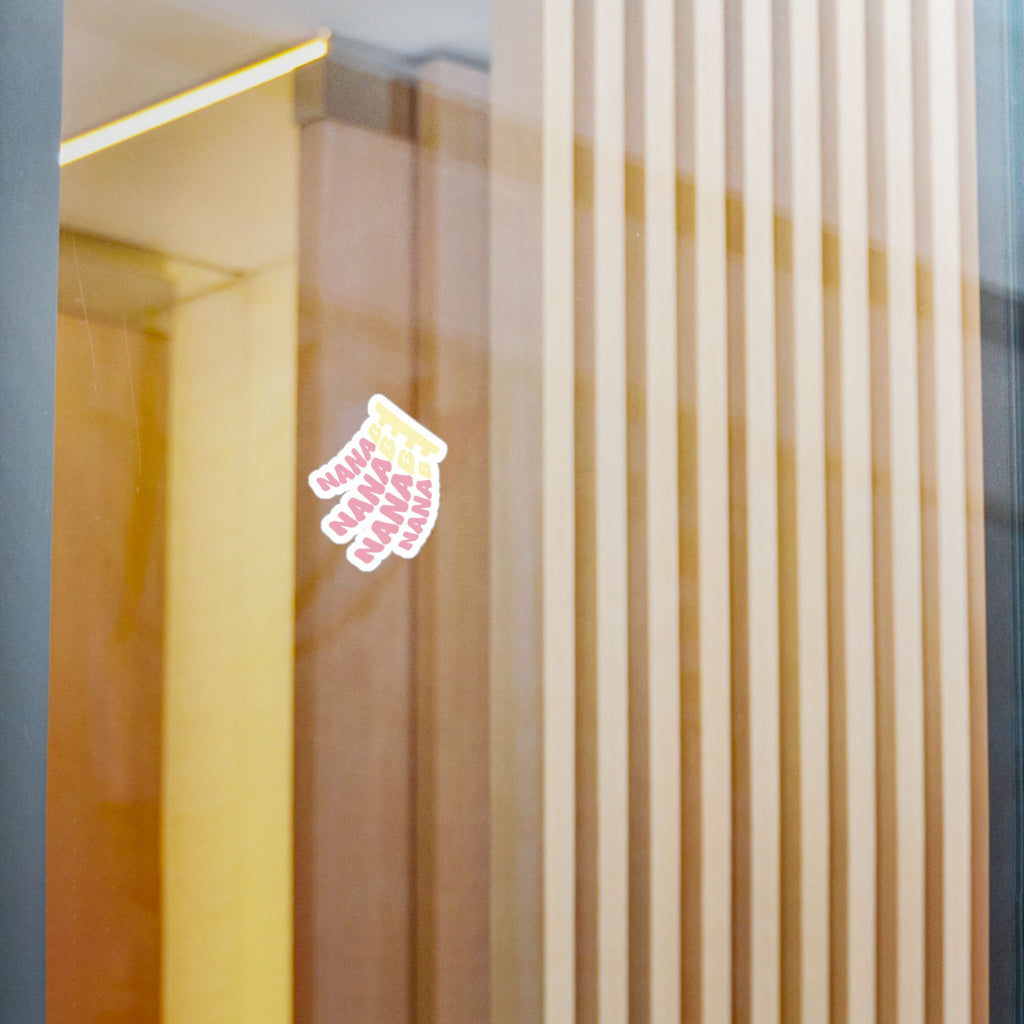 Nanab Berry Kiss-Cut Vinyl Sticker — Pastel Pink & Yellow Decal