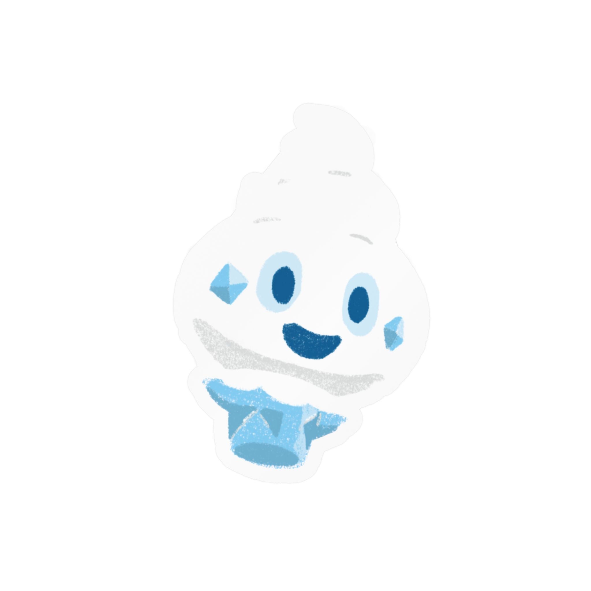 Cute Snow Cone Vinyl Sticker — Kiss-Cut Decal for Laptops, Water Bottles & Windows