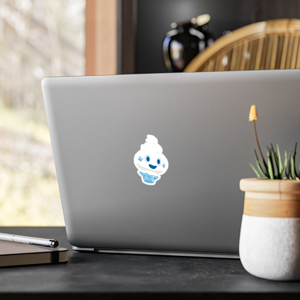 Cute Snow Cone Vinyl Sticker — Kiss-Cut Decal for Laptops, Water Bottles & Windows