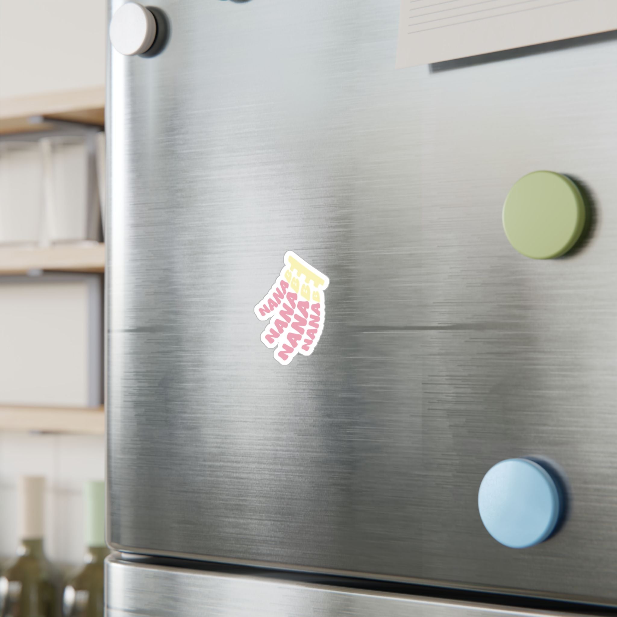 Nanab Berry Kiss-Cut Vinyl Sticker — Pastel Pink & Yellow Decal