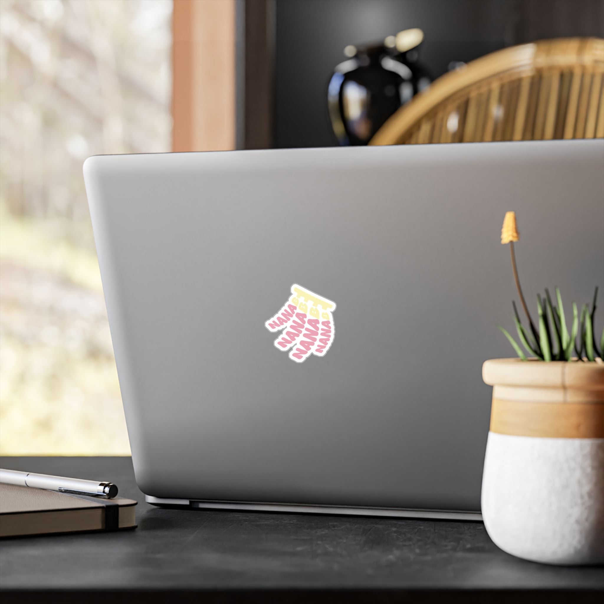 Nanab Berry Kiss-Cut Vinyl Sticker — Pastel Pink & Yellow Decal