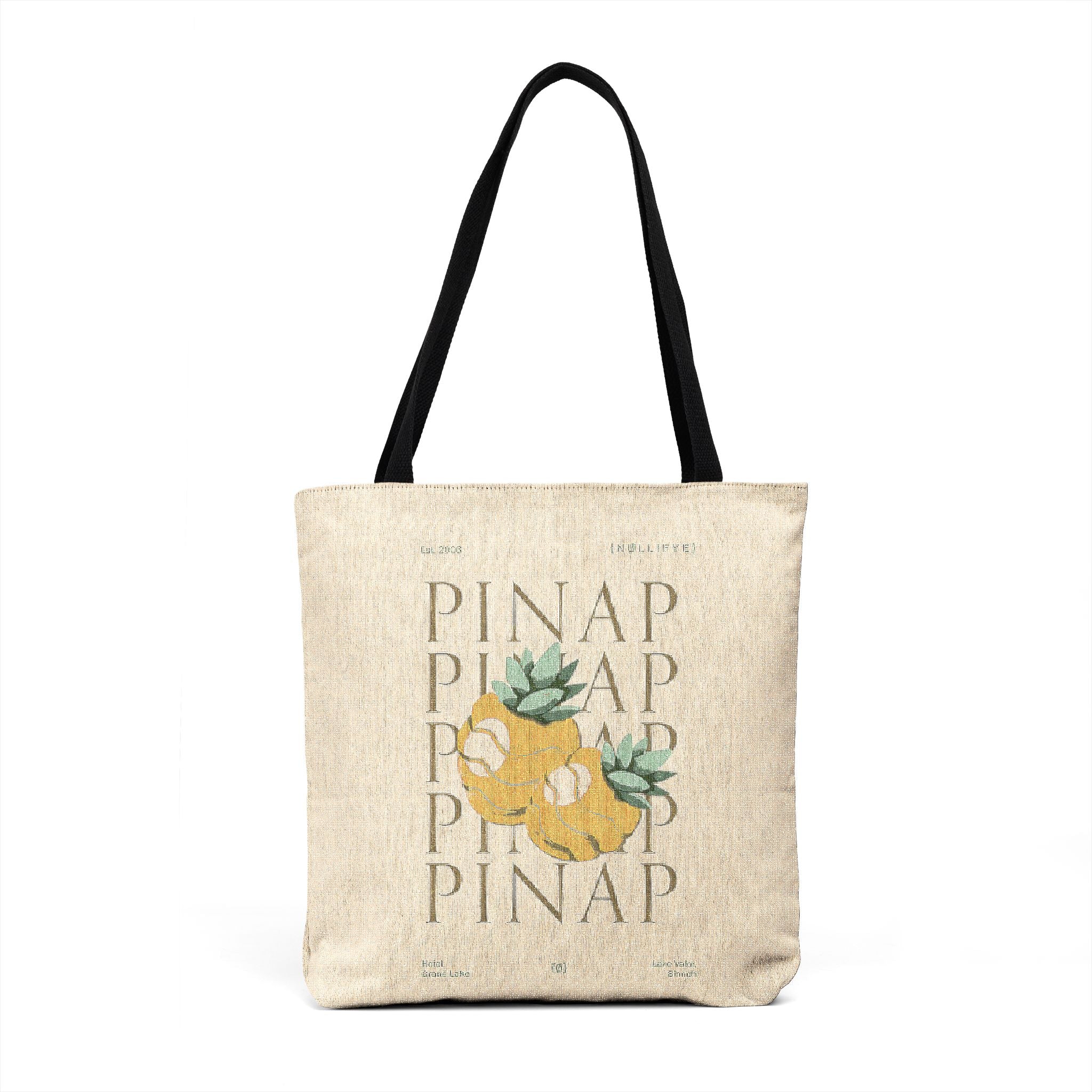 Pinap Tote Bag – Retro Cross‑Stitch Berry Design Woven Tote