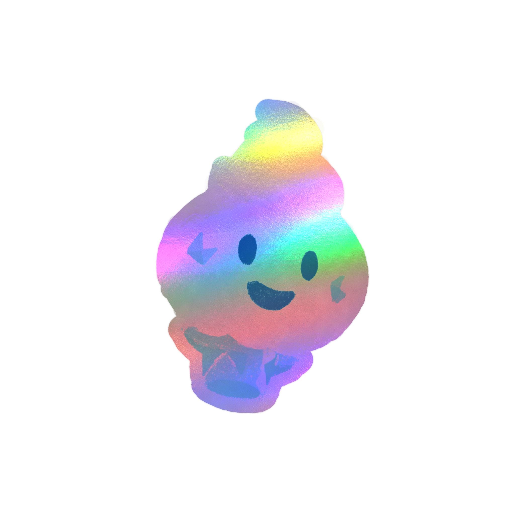 Cute Snow Cone Vinyl Sticker — Kiss-Cut Decal for Laptops, Water Bottles & Windows