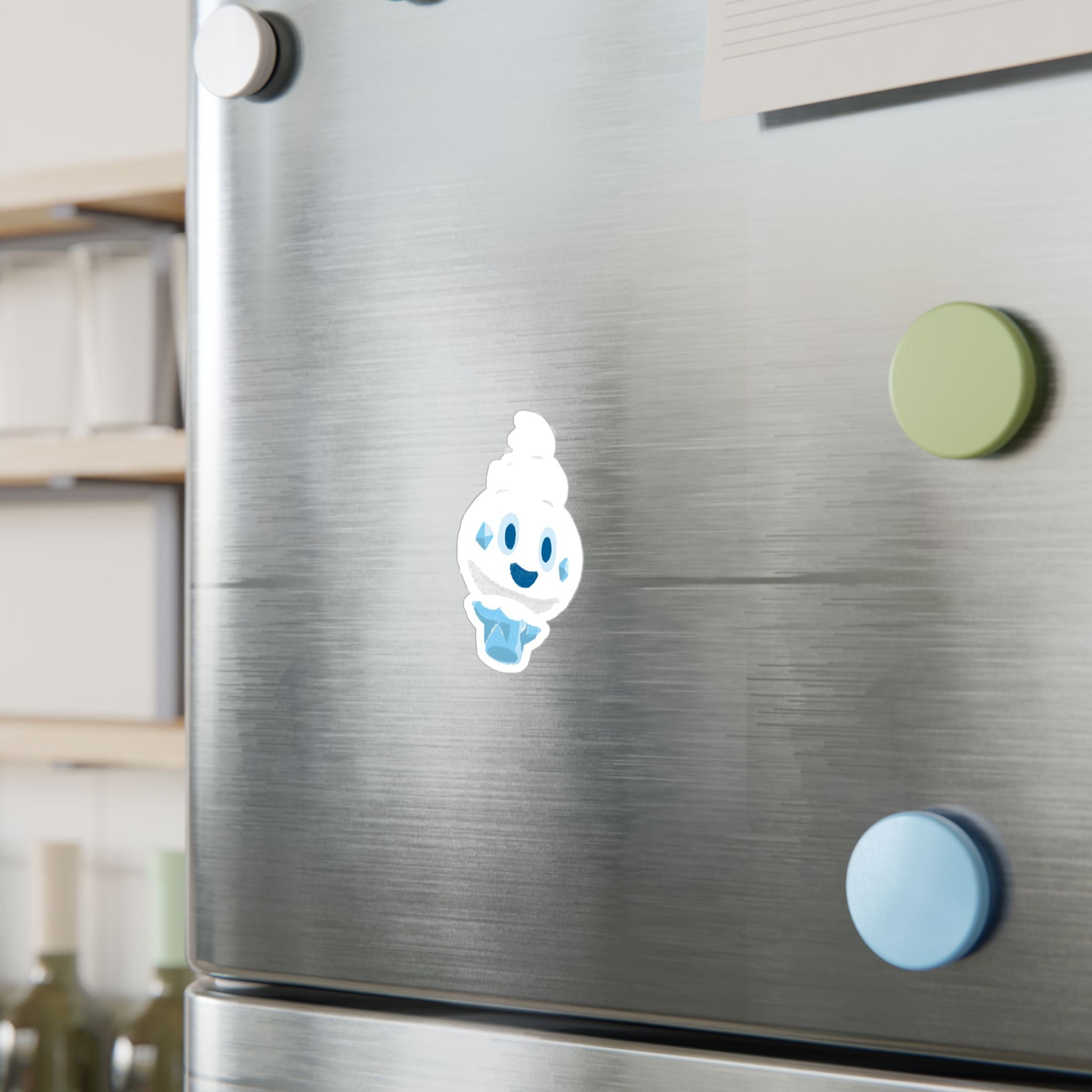 Cute Snow Cone Vinyl Sticker — Kiss-Cut Decal for Laptops, Water Bottles & Windows